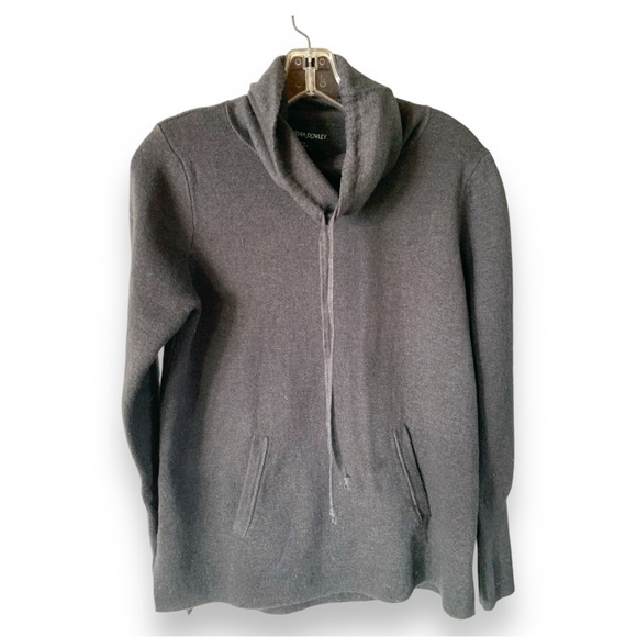 Cynthia Rowley Sweaters - Cynthia Rowley Cotton Blend Gray Cowl Neck Pullover Front Sweater Tunic M